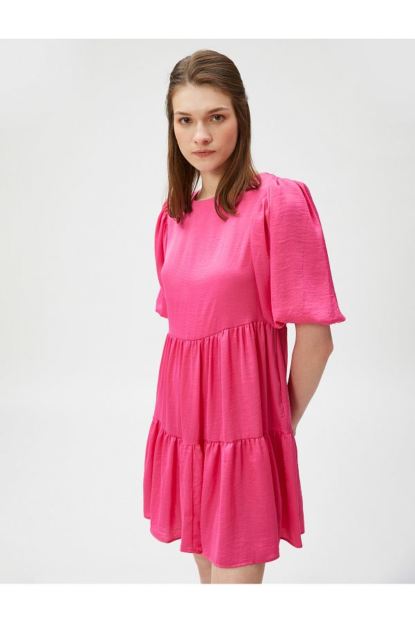 Koton-Minikleid mit Ballonärmeln, kurze Lagen 1