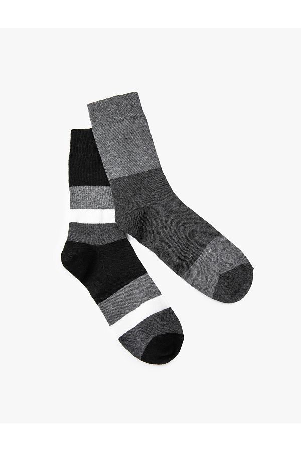 Koton-Set of 2 Socks with Geometric Pattern 1