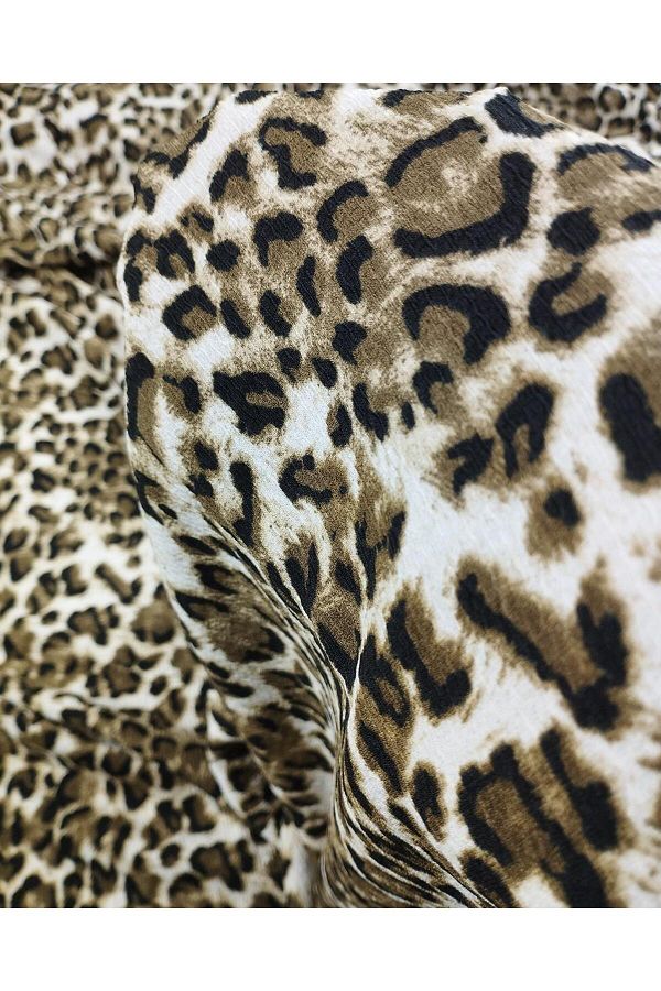 Kumaş Parça-Wrapped Jersey Leopard Pattern (Width 160 cm X Length 300 cm) 1