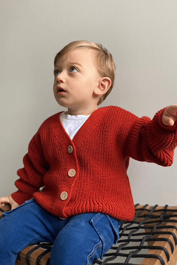 Babily Triko Bebek Hırka - Esnek Unisex Oversize, 0-5 Yaş