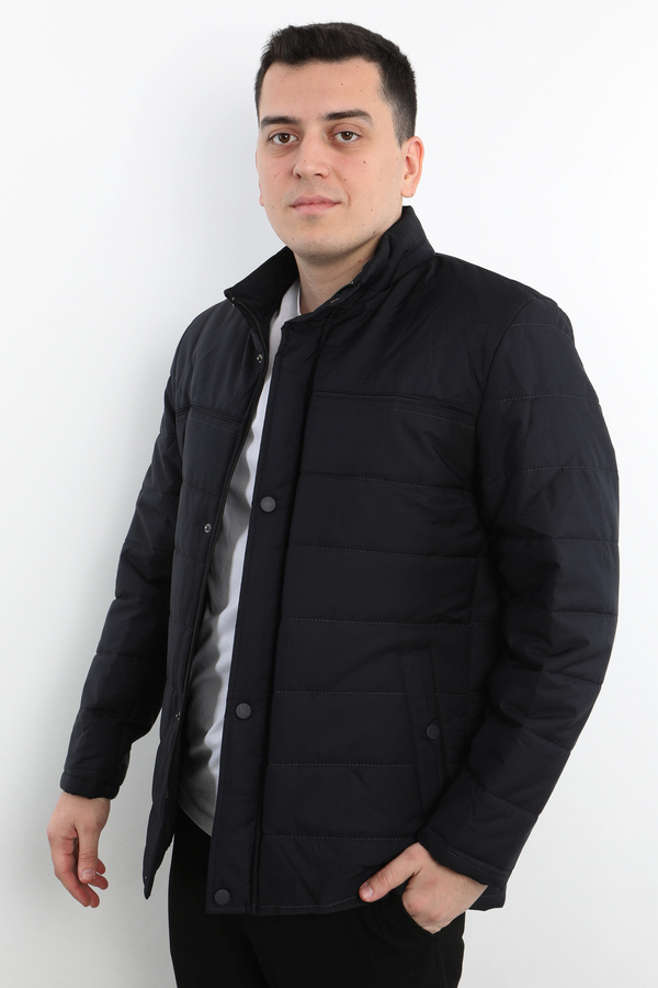 Veli Önkal-Stand Collar Men's Jacket with Pockets and Zipper Closure 1