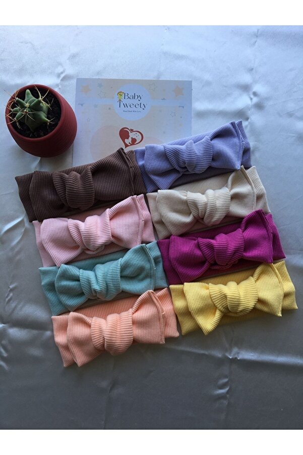 Genel Markalar 8'li El Yapımı Ribana Kız Bebek Bandana