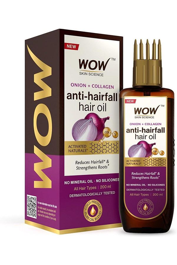 WOW Skin Science-Onion Black Seed Hair Oil 200ml With Comb 1