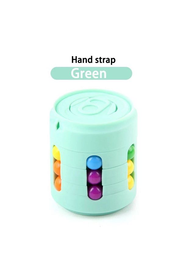 Choice-Green Multiple Functions Fidget Spinner Magic Colorful Beans Finger Spinning Relieves Stress Decompr 1