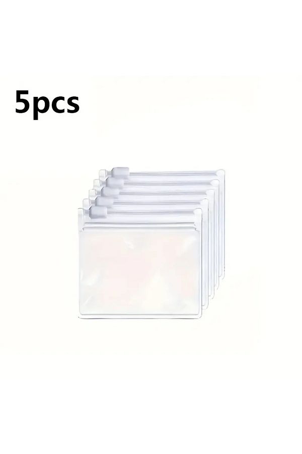 Choice-5 Pcs 5pcs Self-sealing Reusable Pill Pouch For Travel Medication And Small Items - Convenient And S 1