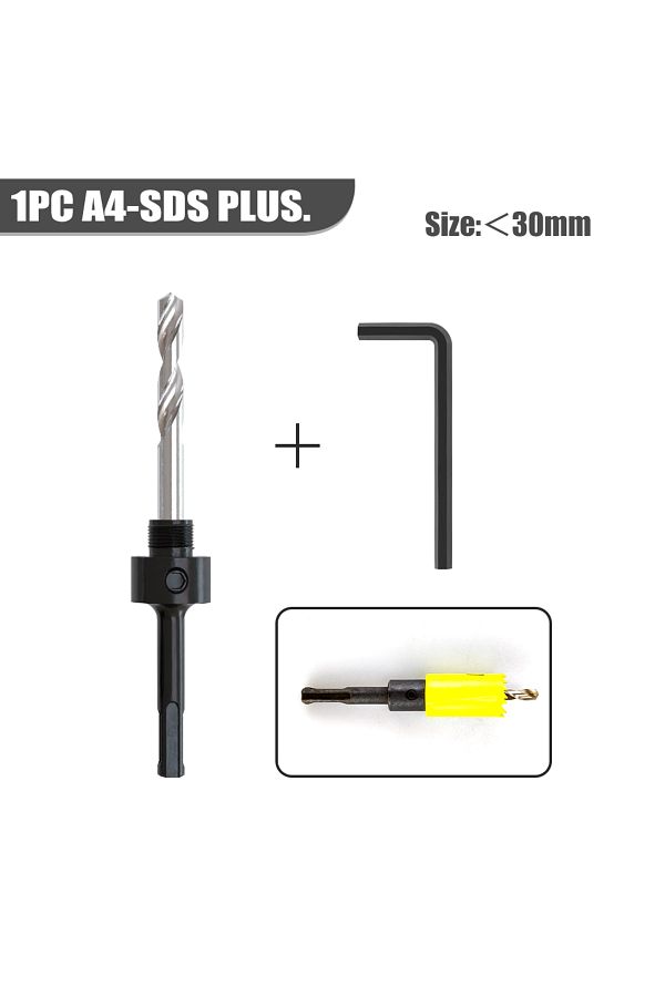 SHENSEN-قطعة واحدة من منشار ثقب A4-SDS PLUS قطعة واحدة من منشار ثقب A2 A4 مع مثقاب لمنشار ثقب ثنائي المعدن أداة كهربائية للنجارة 1