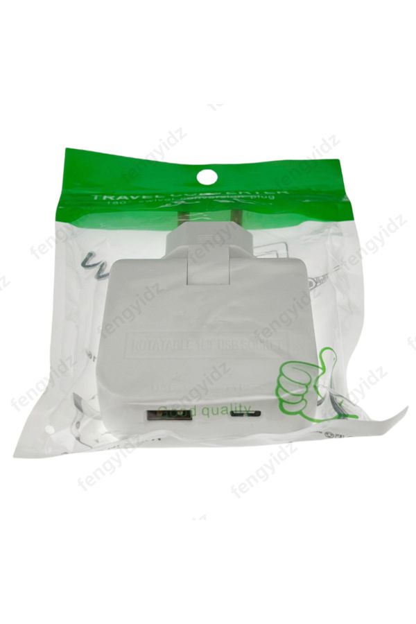 Choice-White Eu Extension Chargers Adapter 4 In 1 Rotatable Socket Converter 180 Degree For Mobile Phone Ch 1