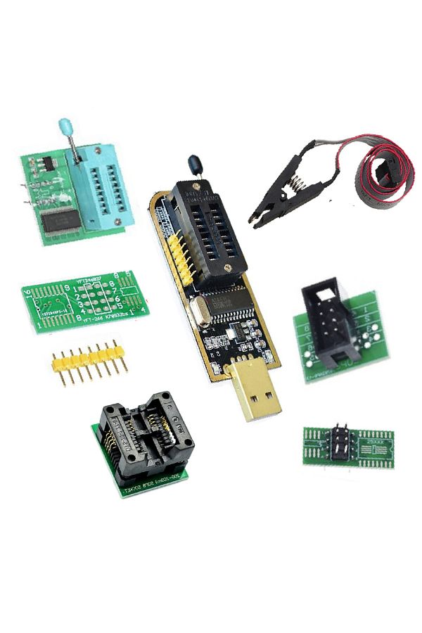 Choice-A Set Ch341a/ch341b 24 25 Series Eeprom Flash Bios Usb Programmer Module Soic8 Sop8 Test Clip For Ee 1