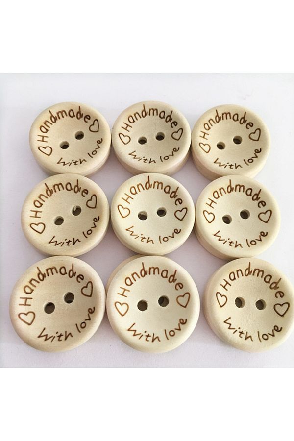Choice-15 mm 50pcs B 50pcs 2 Holes Natural Wooden Buttons for Clothes Decorative Button Diy Handmade 2 Eyel 1