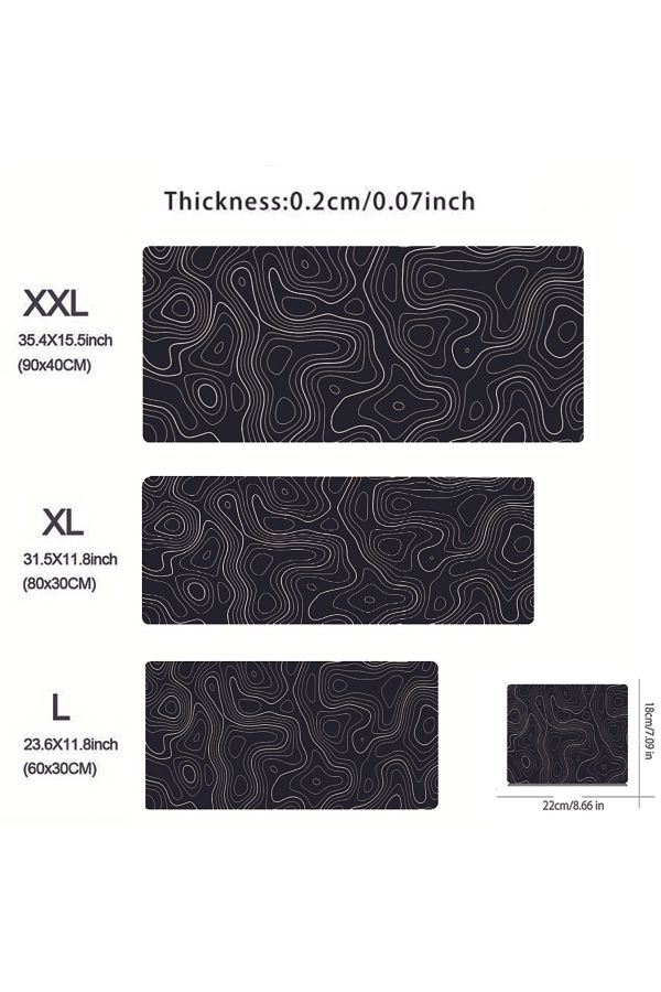 Choice-400x800x2mm Black line table mat Mouse pad large keyboard mouse desk pad non-slip rubber gaming mous 1