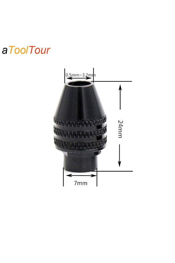 Choice-Chuck Long M7 Mini Multi Keyless Drill Chuck Adapter Collet Screwdriver 0.5-3.2mm Quick Change Cartr 1
