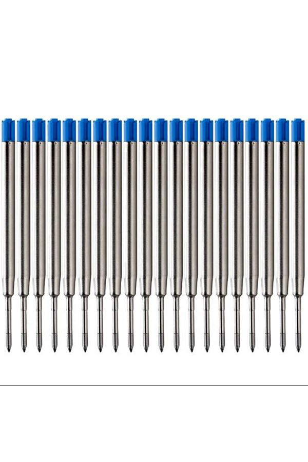 Choice-Blue 20pcs Metal Ballpoint Pen For Core, Writing Smooth, Not Easy To Break Ink, Easy To Install And 1