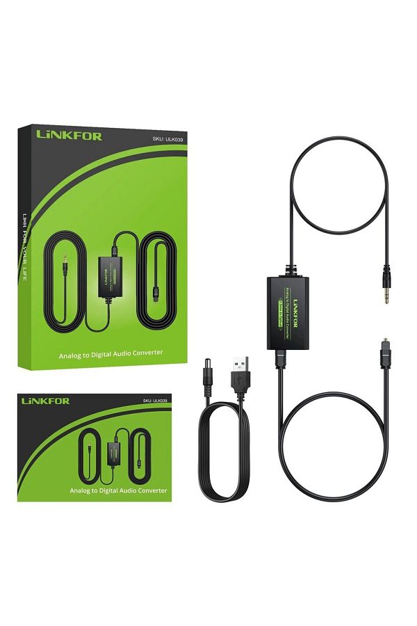 Choice-Ulk039 Linkfor 3.5mm To Spdif Converter Aux To Digital Coaxial Toslink Optical Audio Adapter With Op 1