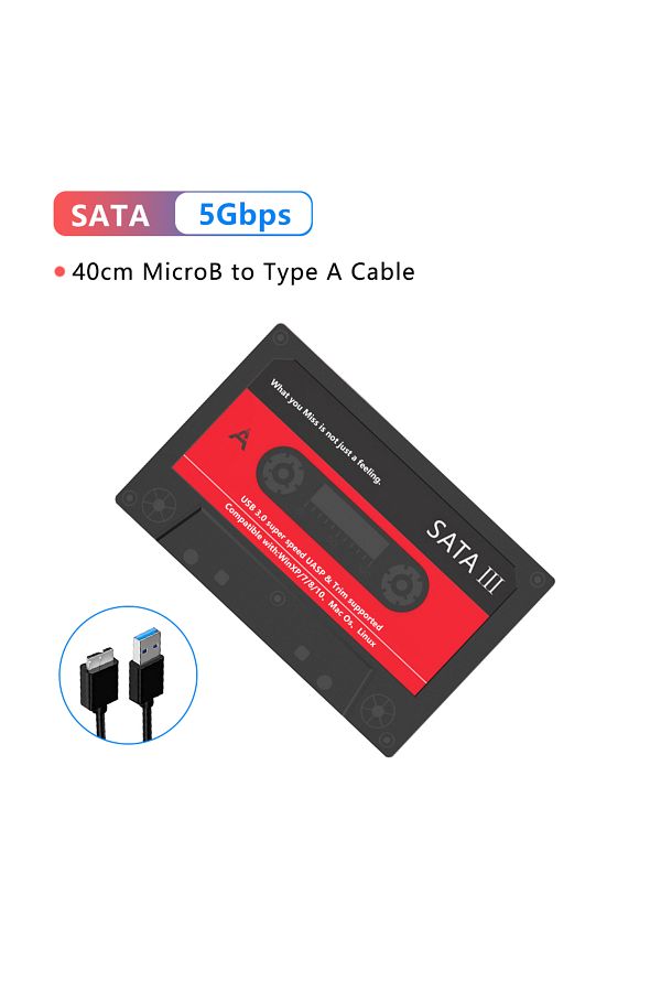 Choice-Micro B To Usb 3.0 Uthai T46 New 2.5" External Hard Drive Enclosure, Usb 3.0 Sata 5gbps Hdd & Ssd T 1