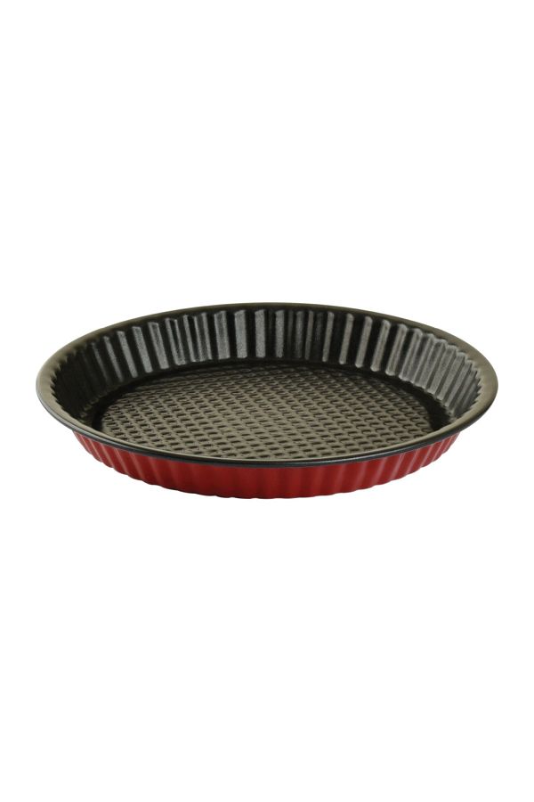 Newflon-32cm Double Sided Soft Multi-Design Soft Cut Tart Pan for Effective Use 1