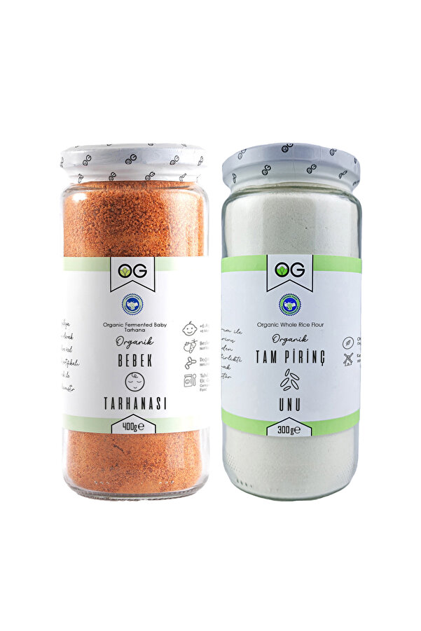 OG natural Organik Bebek Tarhanası Ve Organik Pirinç Unu Seti