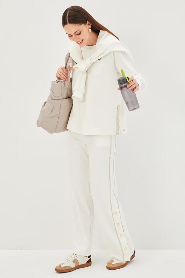 Allyco-Regular Knitted Trousers with Snap Button 1