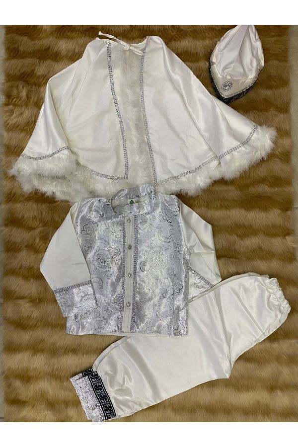 skycott-Male Child Circumcision Suit Martyr Prince Sultan Mevlüt Outfit Hat Kaftan Shirt Pants 1