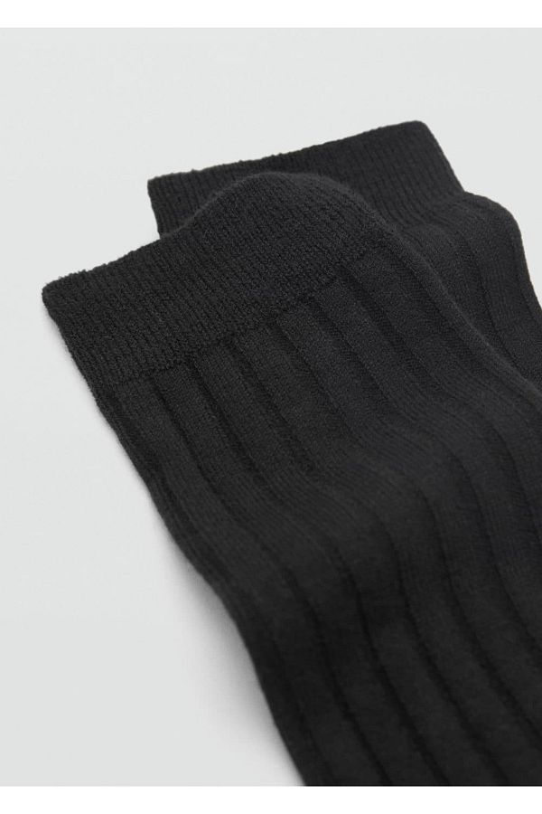 MANGO Woman-Socks with Wool Blend Twill 1