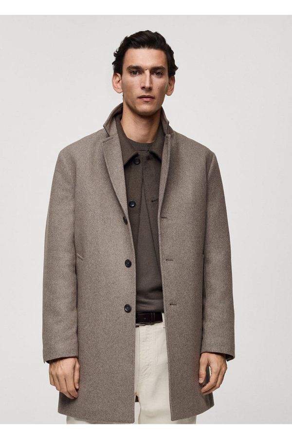 MANGO Man-Quilted Wool Inner Coat 1