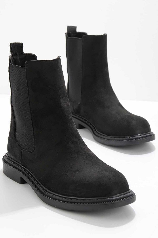 Bambi-Czarne zamszowe buty damskie i botki02640010202 1