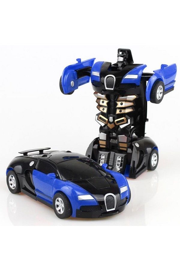 Brother Toys-لعبة سيارة بوجاتي المتحولة ذاتيًا من روبوت سحب قطرة 1:32 1