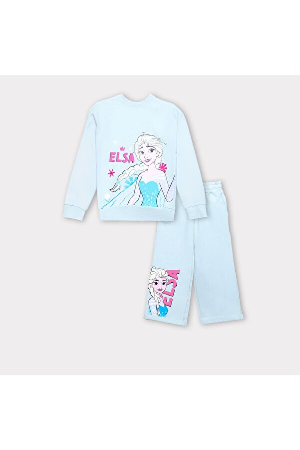 Frozen-طقم سويت شيرت وبنطلون رياضي للبنات الصغار 1
