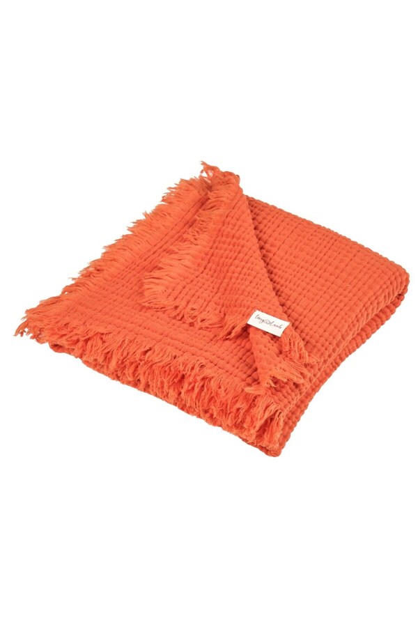 tinylamb 100x120cm Organik 4 Katlı Kiremit Renk Müslin Battaniye Brighton