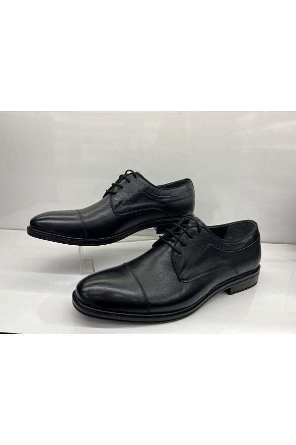 Tardelli-444033   Black Genuine Leather Orthopedic Sole Men's Shoes 1