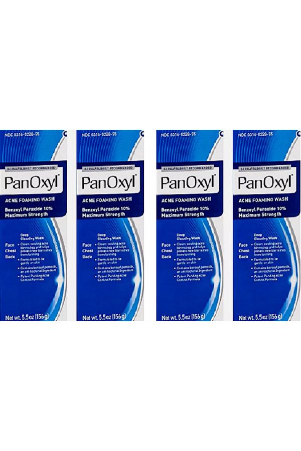 panoxyl-Acne Foaming Wash Benzoyl Peroxide 4 PACK 4/25+ 1