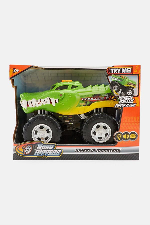 Road Rippers-Nikko Toys Wheelie Monsters, Green/Black Combo 1