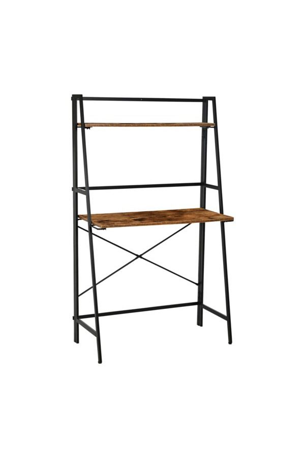 micasa-High-Quality and Durable Melamine Folding Desk with Shelf 1