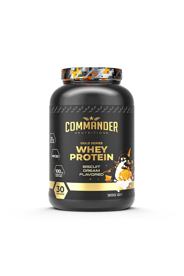 Commander Nutrition-Gold Whey Biscuits - 900g Protein Supplement 1