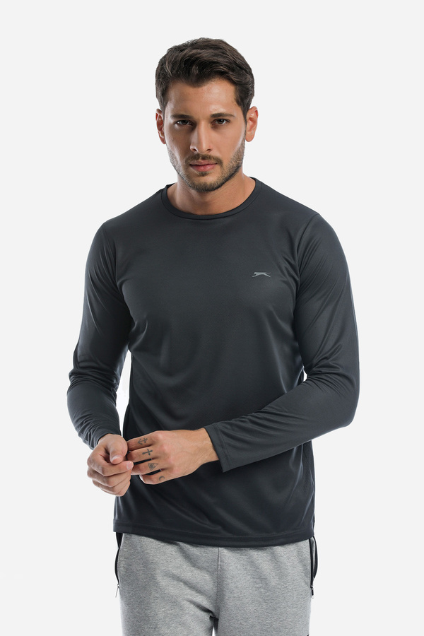 Slazenger-Tmavě šedé pánské tričko Odın I 1