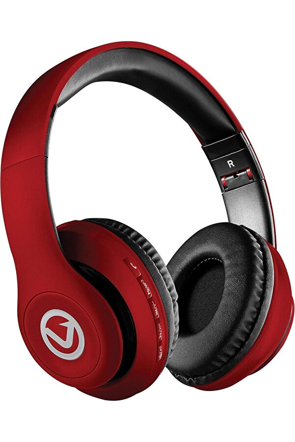 Volkano-Impulse Series Wireless Bluetooth Headphones Red VB-VH101-RD 1