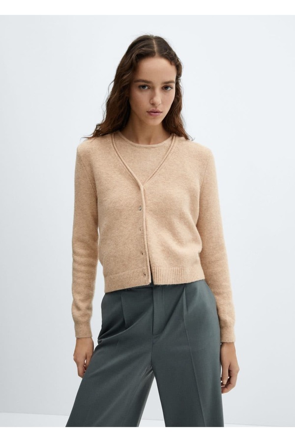 MANGO Woman-Cardigan de tricotaj cu nasturi 1