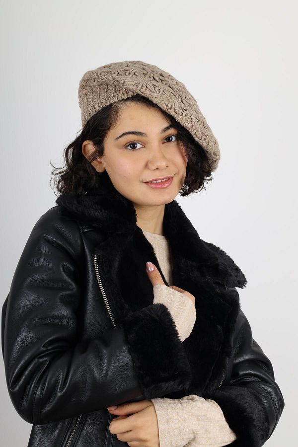 MinaCarin-Winter Double Layer Painter Mink Knitted Wool 1