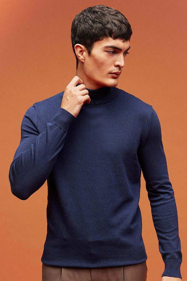DeFacto-Regular Fit Half Turtleneck Basic Plain Strickpullover A5282ax23au 1