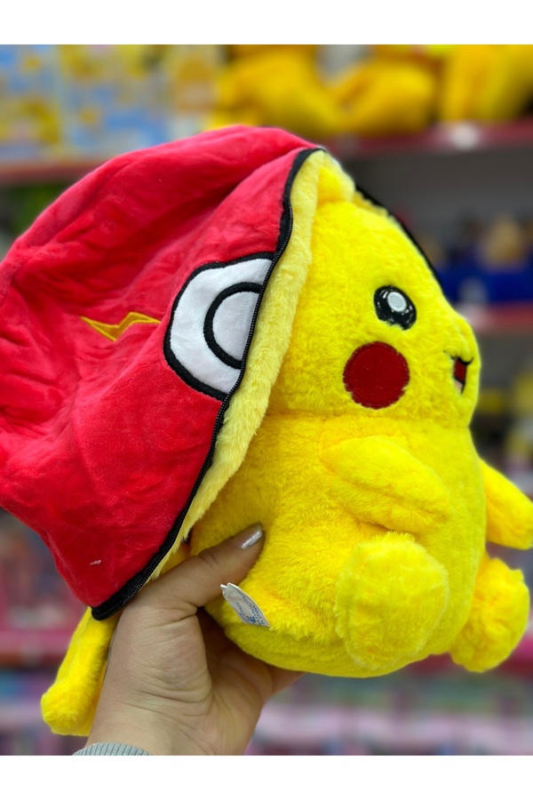 Genel Markalar Fermuarlı peluş pokemon kostümlü pikachu 45cm
