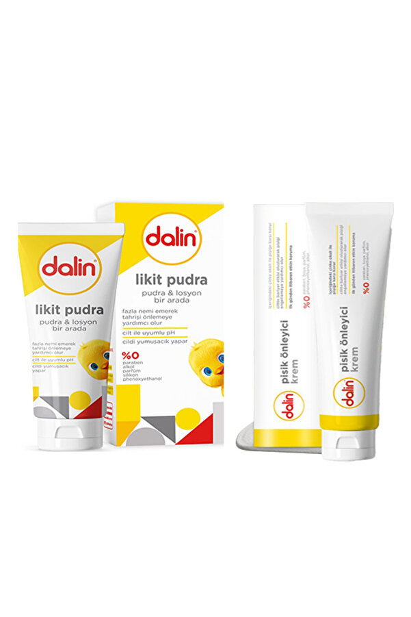 Dalin 2'li Set -Pişik Kremi 100 ml ve Likit Pudra 100 ml