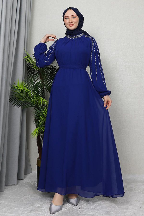KAWEL-Rochie Hijab Semra Albastru Noapte 1