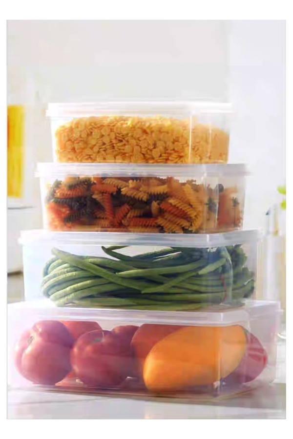 ALMUFARREJ-4 pcs containers for storing and organizing food in the fridge 1