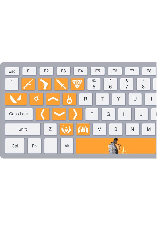 gg gençgirişimci-Valorant Phoenix Keycaps Sticker Set (Suitable for Any Keyboard) 1