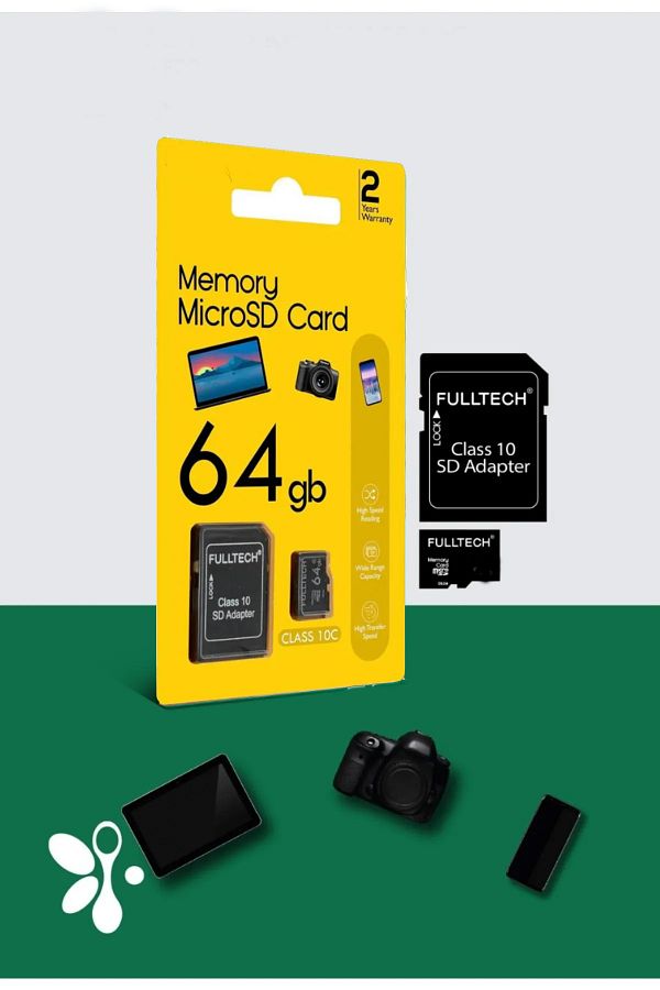 ekovolt-Sd Card Compatible for Car Cameras and Camcorders with 64 Gb Memory Card Adapter Included 1
