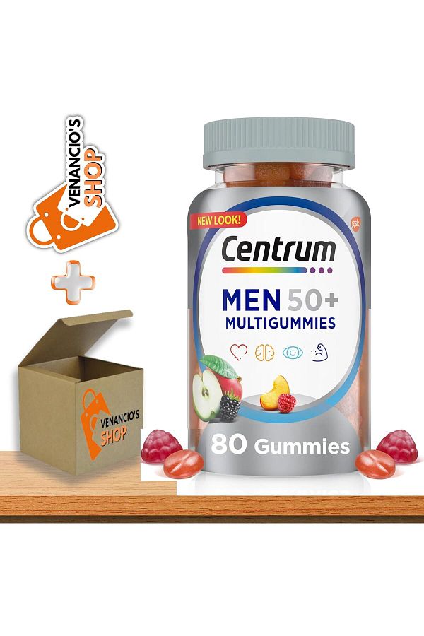 Centrum-Multigummies 50 Plus, Multivitamin Supplement Gummies (80 Count | Men 50+) 1