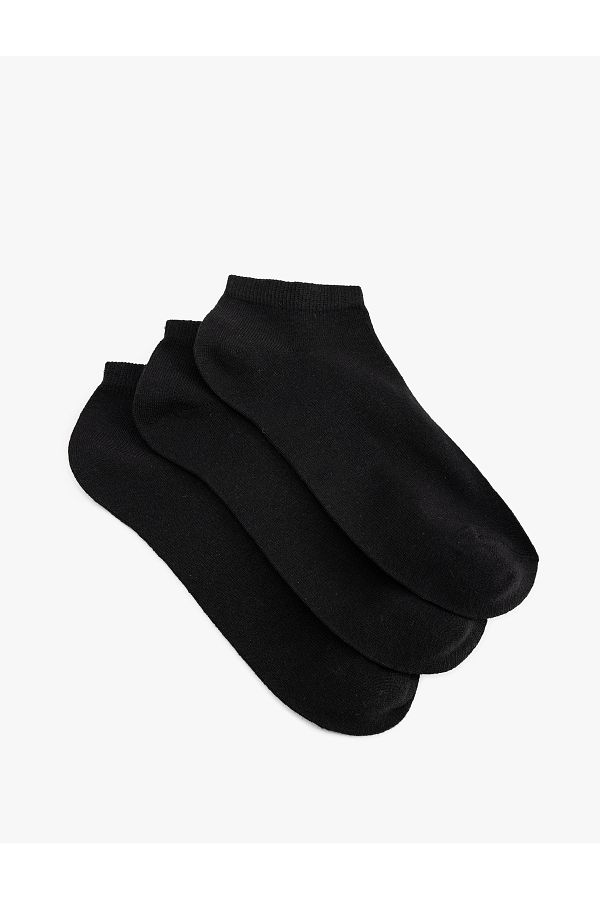 Koton-Set of 3 Basic Booties Socks with Cotton Blend 1