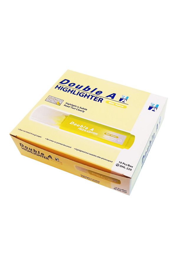 DOUBLE A-Highlighter Mild Yellow Color Set of 10 Pcs 1