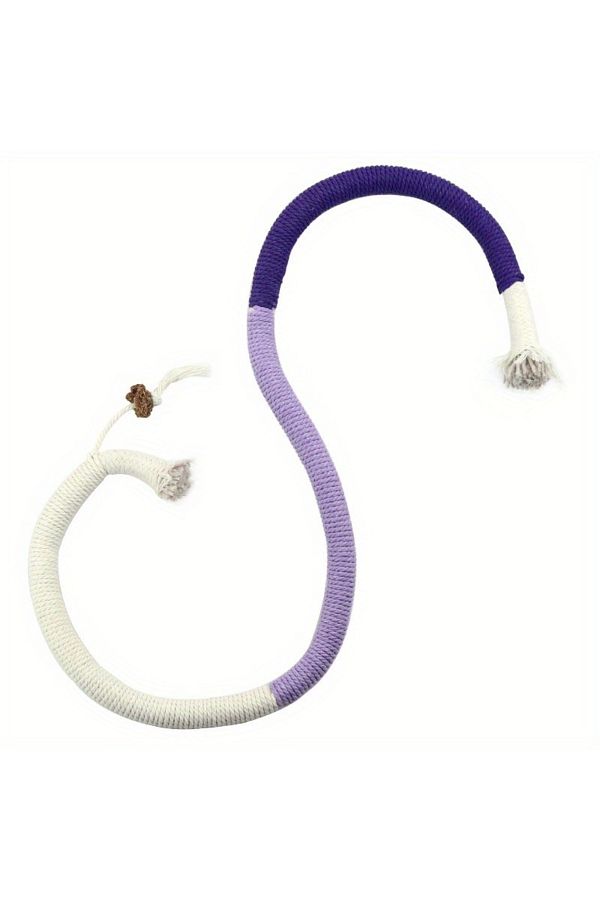 Choice-PURPLE Cotton Cat Chew Toy for Teeth Cleaning, Catnip Rope Toys for Indoor Cats,Nibbling Exercise, I 1