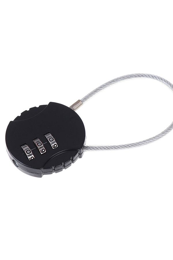 Choice-Black 3 Dial Digit Password Combination Padlock Suitcase Luggage Metal Code Lock Mini Coded Keyed An 1
