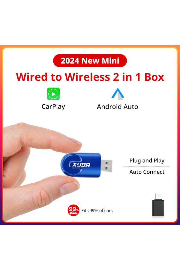 Choice-Carplay And Auto Box 2 In1 Wireless Carplay&android Auto Ai Box Wired To Wireless Carpay Mini Adapte 1